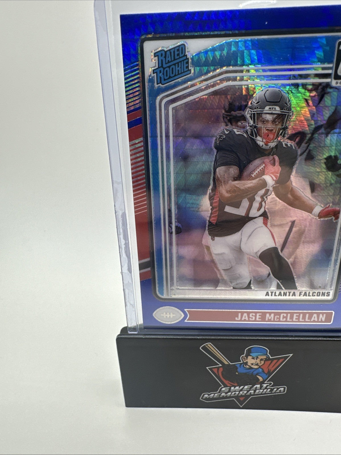 2024 Donruss Optic Jase McClellan Rated Rookie Atlanta Falcons #243 Blue Hyper