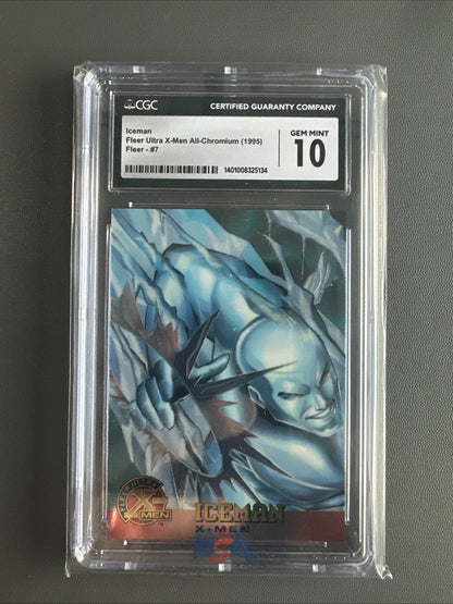 1995 FLEER ULTRA X-MEN CHROMIUM  ICEMAN # 7 CGC 10
