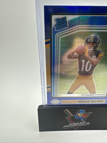2024 Panini Donruss Optic - Rated Rookie Roman Wilson #285 Blue Prizm (RC)