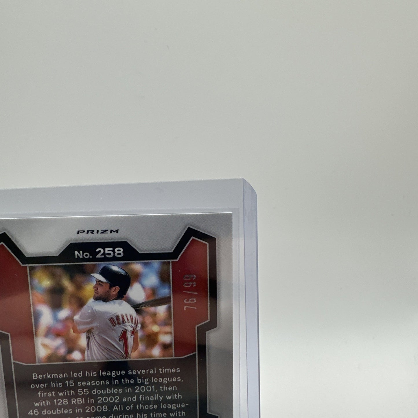 Lance Berkman 2024 Panini Prizm #258 Purple Prizm 76/99