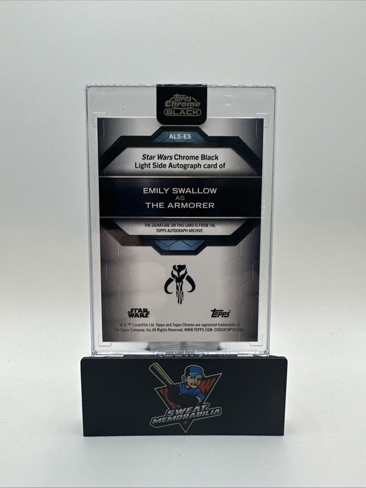 2024 Topps Chrome Black Star Wars The Armorer Emily Swallows Auto /5.
