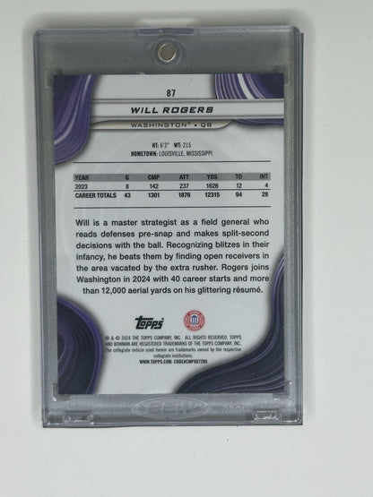 2024 Bowman Best University Will Rogers Geometric Refractor 52/99