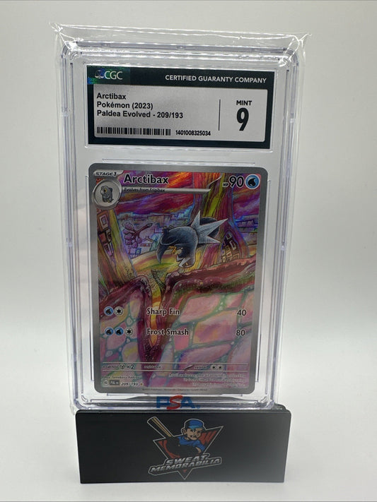 Pokemon 2023 Arctibax 209/193 Sv02: Paldea Evolved Holo CGC 9
