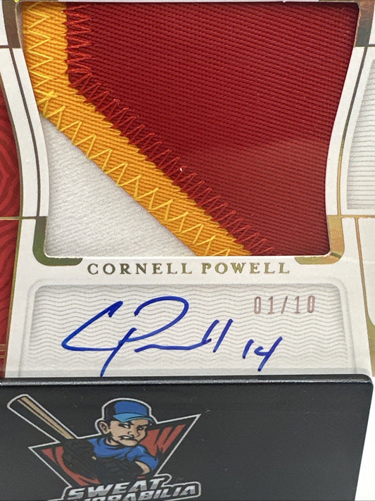 2021  National Treasures Cornell Powell Rookie Materials RPA 1/10 Chiefs