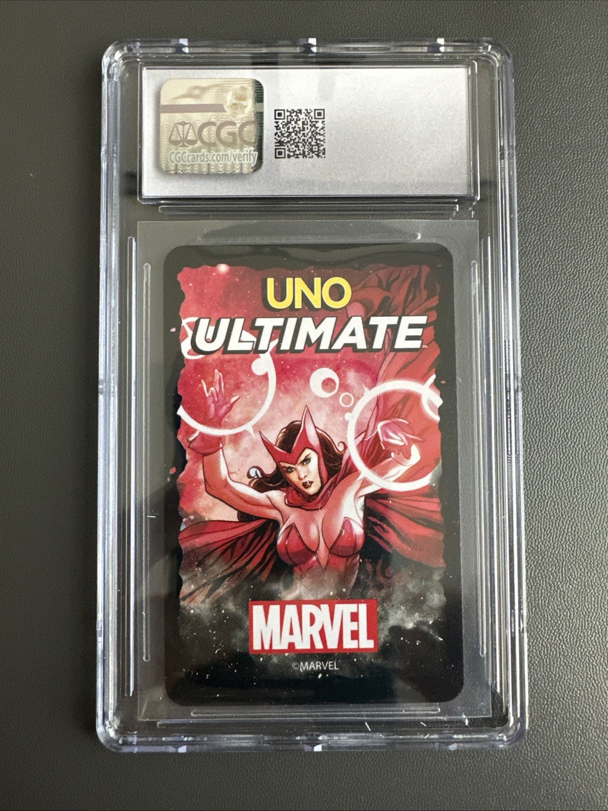2022 UNO Ultimate Marvel CHAOS MANIPULATION  Holo Chase Foil Card RARE CGC 10