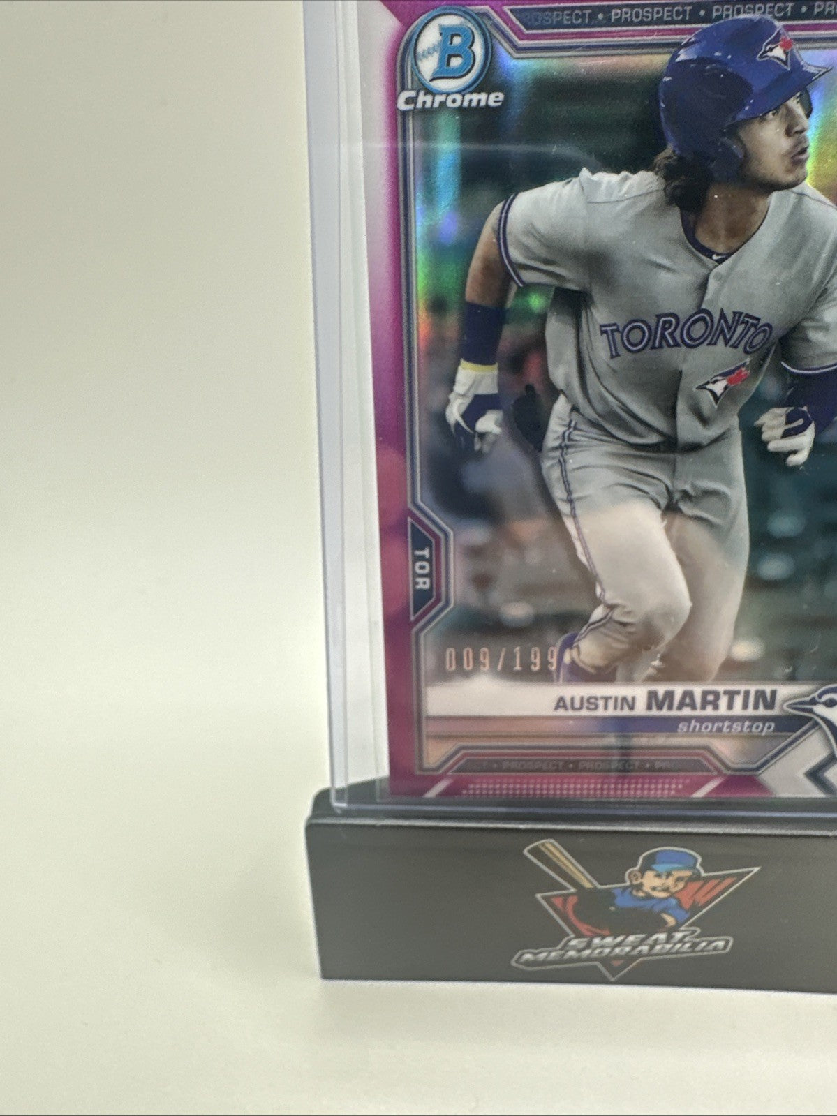 AUSTIN MARTIN 2021 Bowman Chrome Pink Refractor RC #s /299