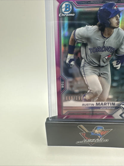 AUSTIN MARTIN 2021 Bowman Chrome Pink Refractor RC #s /299