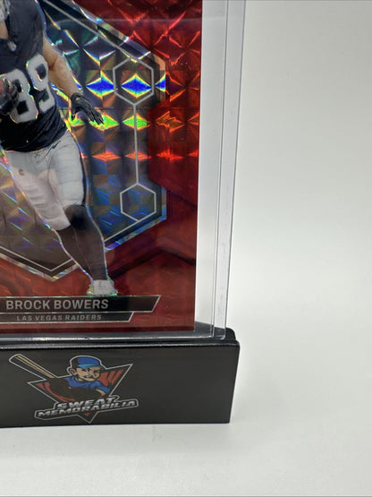 2024 Panini Mosaic - Rookies Reactive Red Mosaic Prizm #313 Brock Bowers (RC)