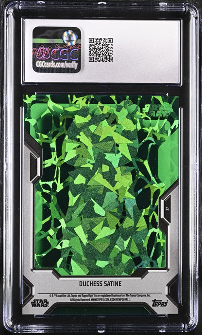 2023 Star Wars High Tek Duchess Satine Krykna Green /75 PSA 10