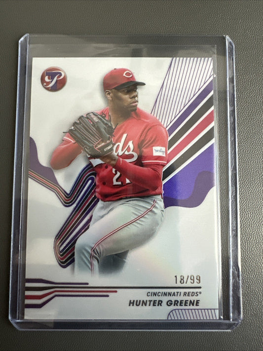 2024 Topps Pristine Hunter Greene Purple Refractor 18/99 Reds
