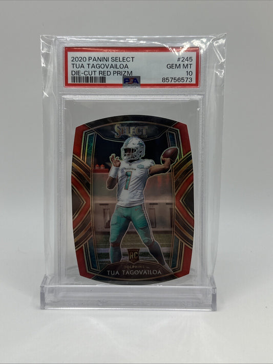 TUA TAGOVAILOA 2020 PANINI SELECT #245 DIE-CUT ROOKIE RED PRIZM RC
