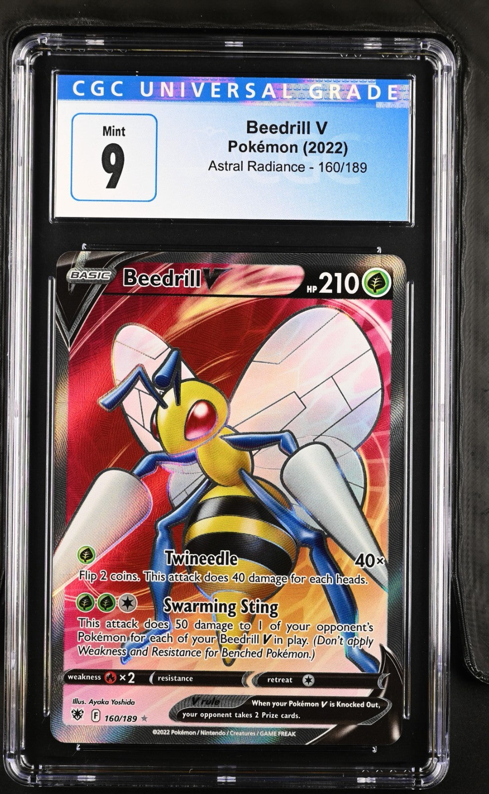 Pokemon 2022 Beedrill V 160/189 Astral Radiance CGC 9