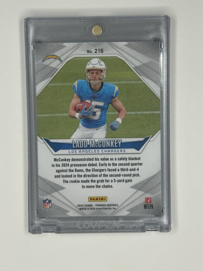 2024 Panini Phoenix Football Ladd McConkey #216 Orange Prizm