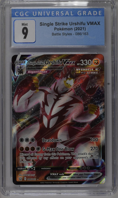 Pokemon 2021 Rapid Strike Urshifu VMAX 088/163 Battle Styles CGC 9