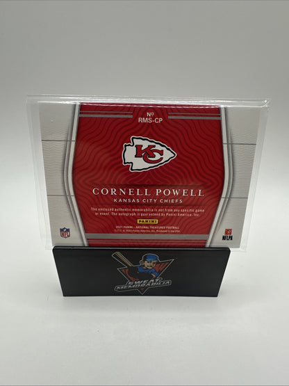 2021  National Treasures Cornell Powell Rookie Materials RPA 1/10 Chiefs