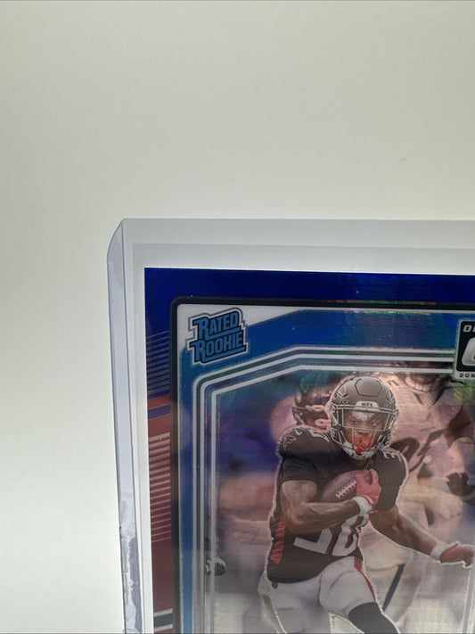 2024 Donruss Optic Jase McClellan Rated Rookie Atlanta Falcons #243 Blue Hyper