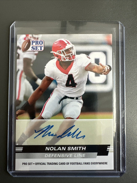 2022 Leaf Pro Set Nolan Smith AUTO Georgia Bulldogs | PHI Eagles PSA-NS1
