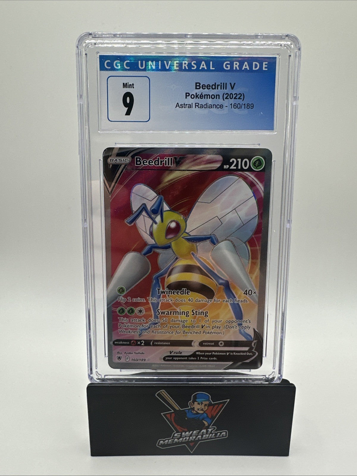 Pokemon 2022 TCG Beedrill V 160/189 Astral Radiance CGC 9 Mint