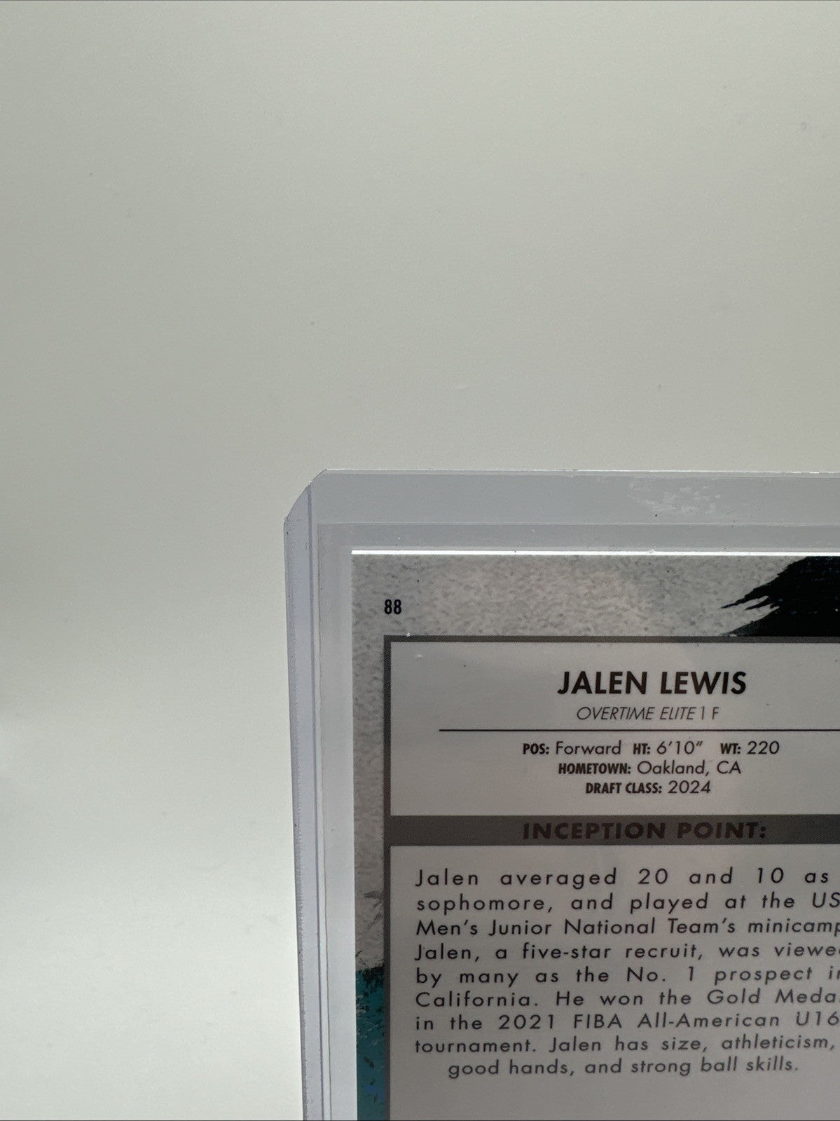 2021-22 Topps Inception OTE Overtime Elite Red /75 Jalen Lewis #IA-JL3 Auto