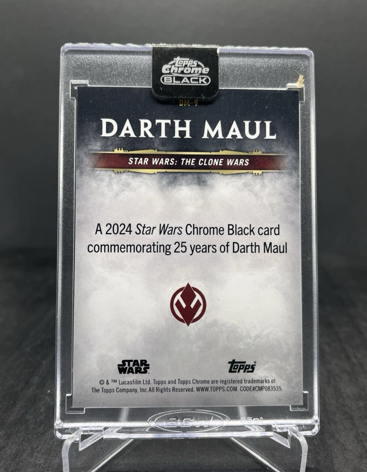 2024 Topps Chrome Black Star Wars Darth Maul 25 Years of Darth Maul #DM-9
