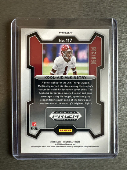 2024 Prizm Draft Football Kool-Aid McKinstry Rookie Red Prizm /299