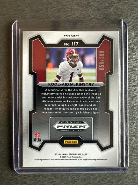 2024 Prizm Draft Football Kool-Aid McKinstry Rookie Red Prizm /299