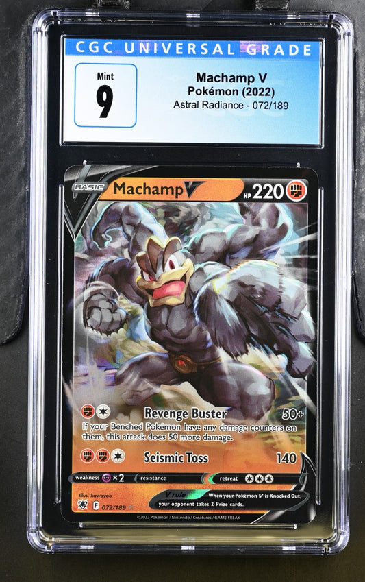 Pokemon 2022 Astral Radiance Machamp V #072/189 CGC 9