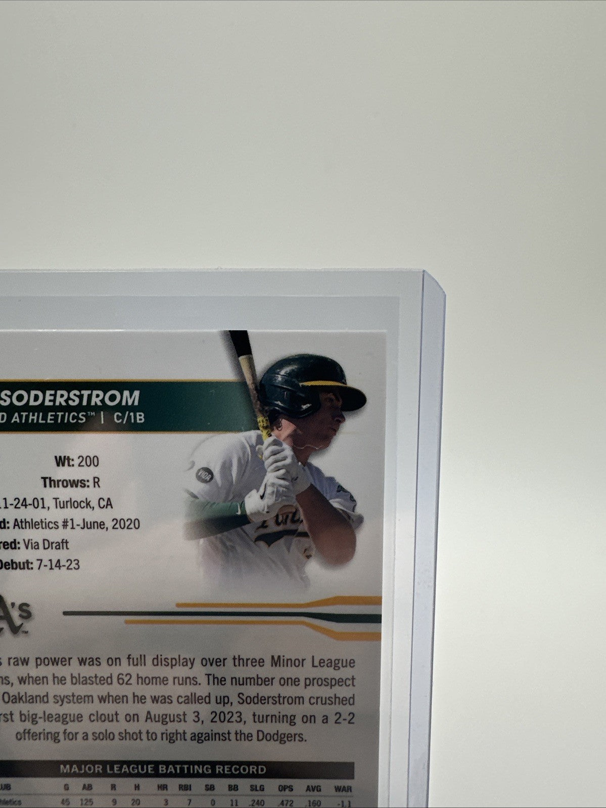 2024 Topps Pristine - Tyler Soderstrom #195 True Blue /50 RC