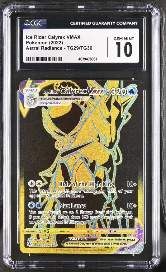 POKEMON 2022 SWORD & SHIELD TG29/TG30 ICE RIDER CALYREX VMAX CGC 10