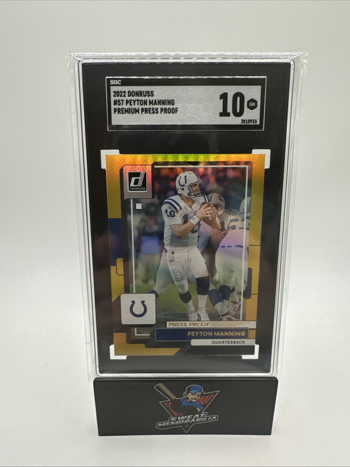 2022 Panini Donruss - Peyton Manning #57 Press Proof Premium SGC 10