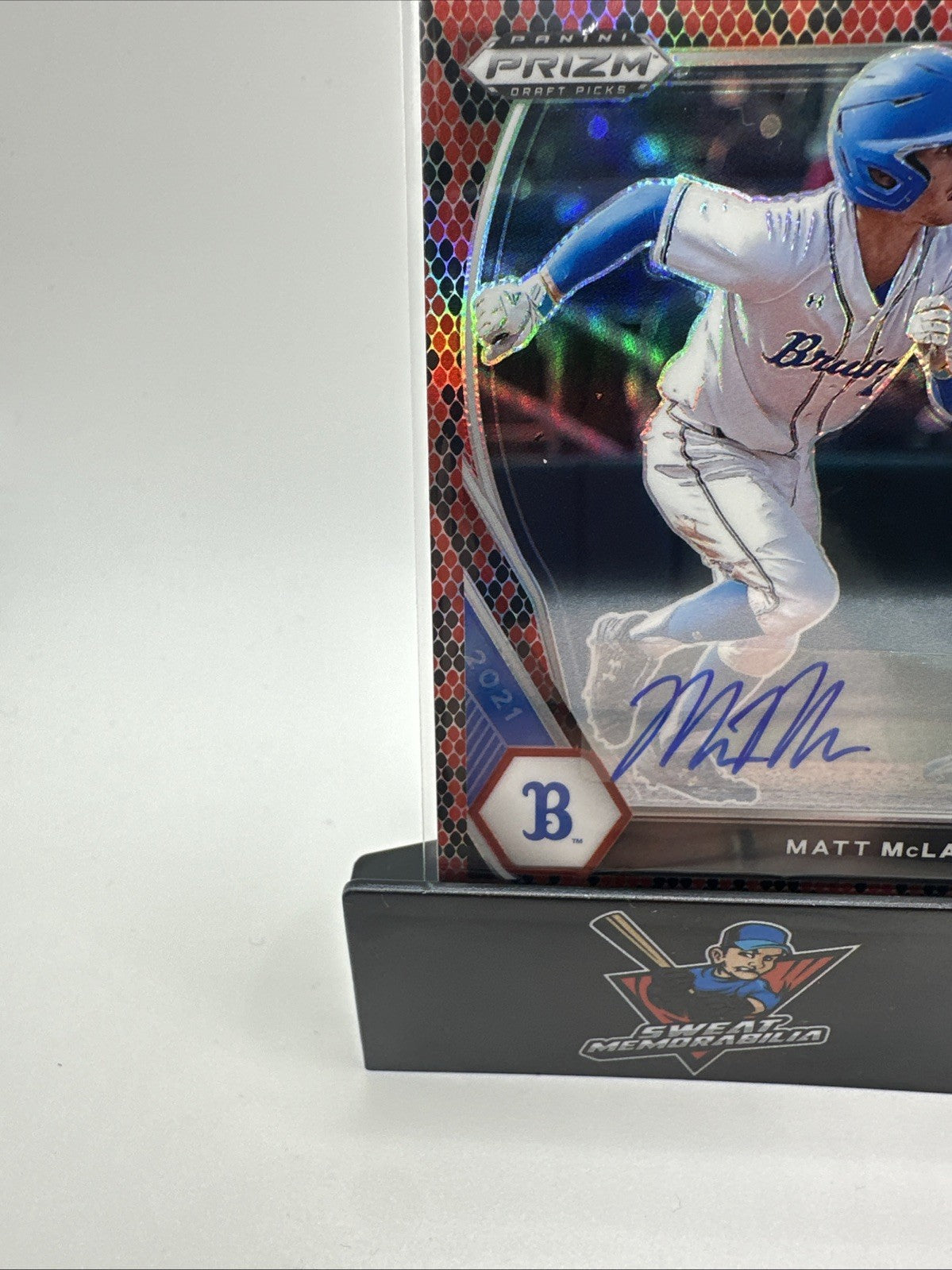 2021 PANINI PRIZM DRAFT PICKS MATT MCLAIN AUTO SNAKESKIN REF 7/15 SSP RC