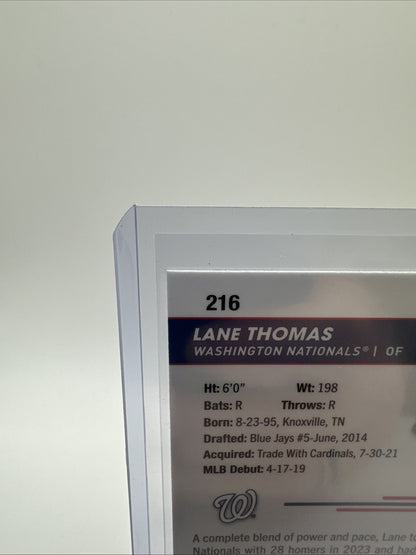 2024 Topps Pristine Lane Thomas Green Refractor /50 Washington Nationals