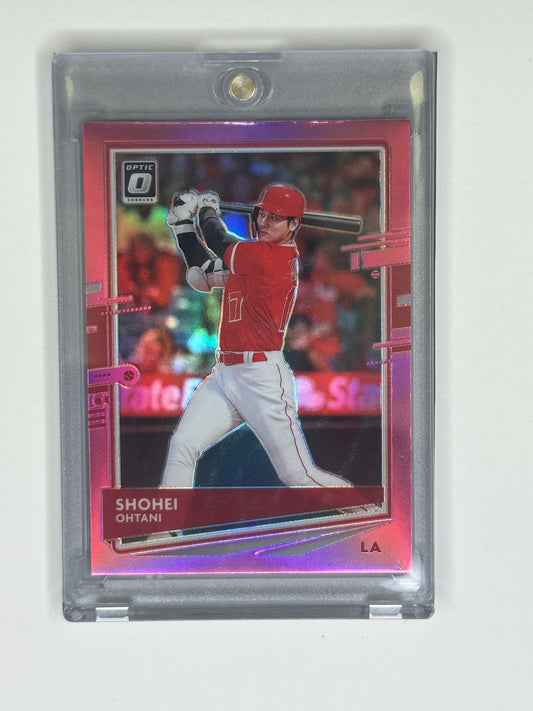 2020 Donruss Optic Shohei Ohtani Pink Refractor Prizm SP #118