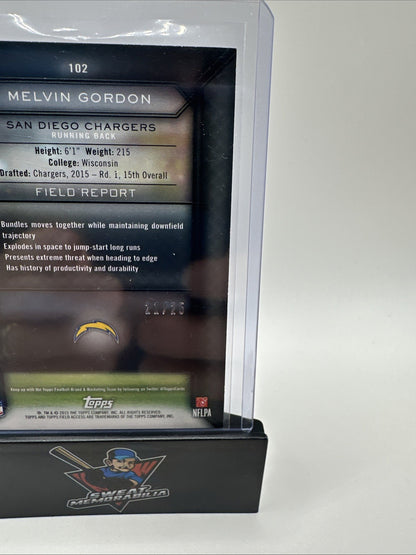 2015 Topps Field Access Football Card #102 Melvin Gordon Rookie