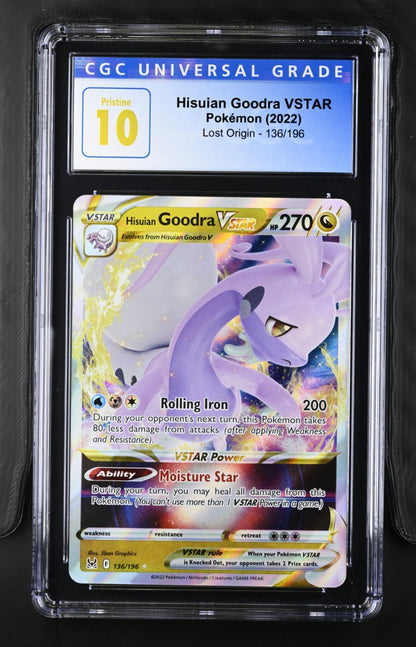 2022 Pokemon Lost Origin Hisuian Goodra VSTAR #136/196 CFC Pristine 10