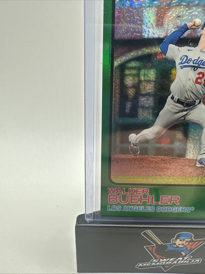 2022 Topps Heritage Baseball Walker Buehler Chrome Green Refractor #273