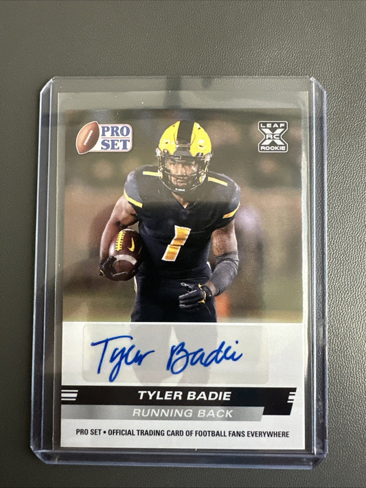 Tyler Badie Leaf Pro Set XRC 2022 Auto