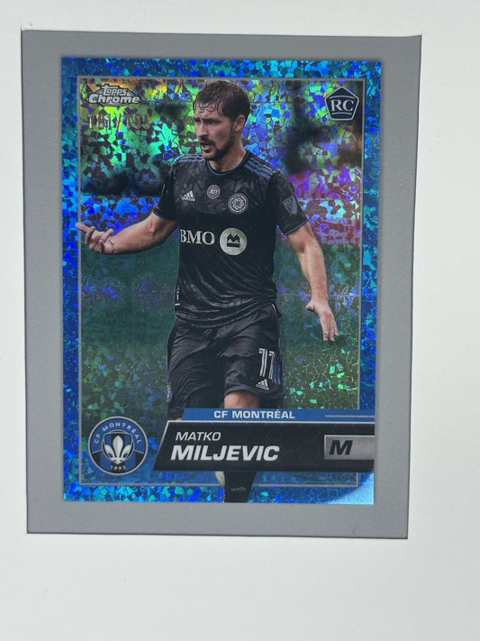 2023 Topps Chrome Matko Miljevic Blue Mini Diamond 181/199 #13