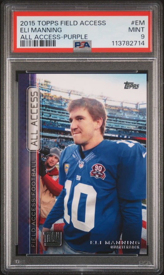 2015 Topps Field Access All Access Eli Manning #EM PSA 9