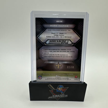 2015 Topps Field Access Adrenaline Rush Green #ARA-MI Mark Ingram /99
