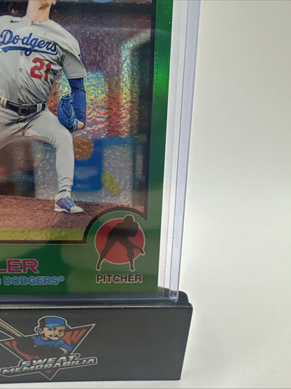 2022 Topps Heritage Baseball Walker Buehler Chrome Green Refractor #273