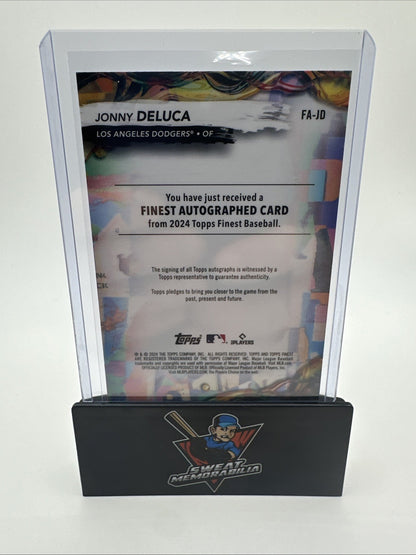 2024 Topps Finest Jonny DeLuca Rookie RC Autograph Rare Blue Refractor /99