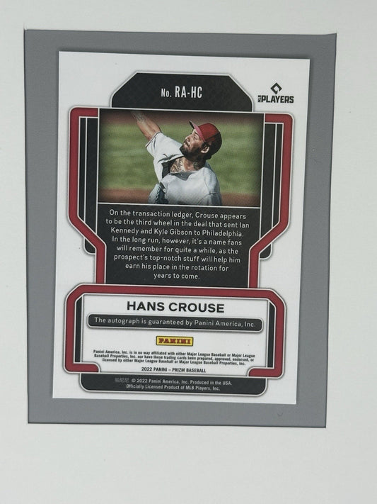 2022 Panini Prizm Hans Crouse Rookie Autograph #RA-HC