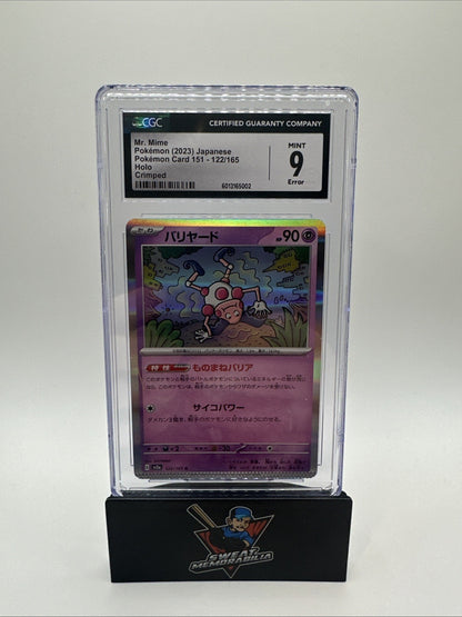 Mr. Mime Pokémon 2023 Scarlet & Violet 151 Holo CGC 9 Mint