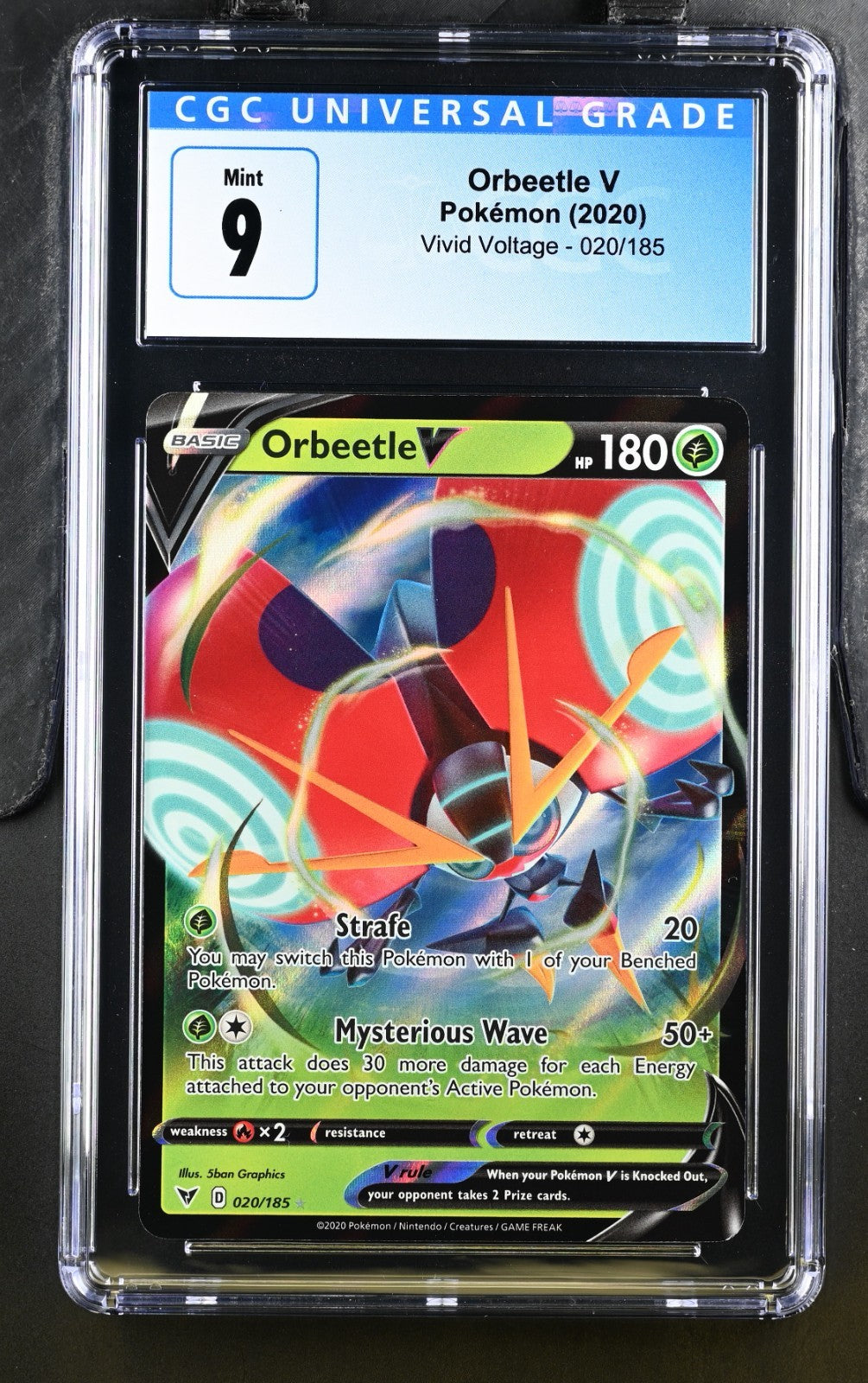 Pokemon 2020 Vivid Voltage Orbeetle V 020/185 CGC Mint 9