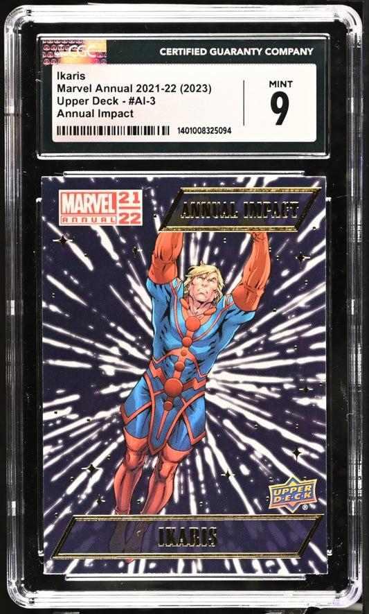 2021-22 Upper Deck Marvel Annual Impact #AI-3 Ikaris Marvel Premium Insert CGC 9