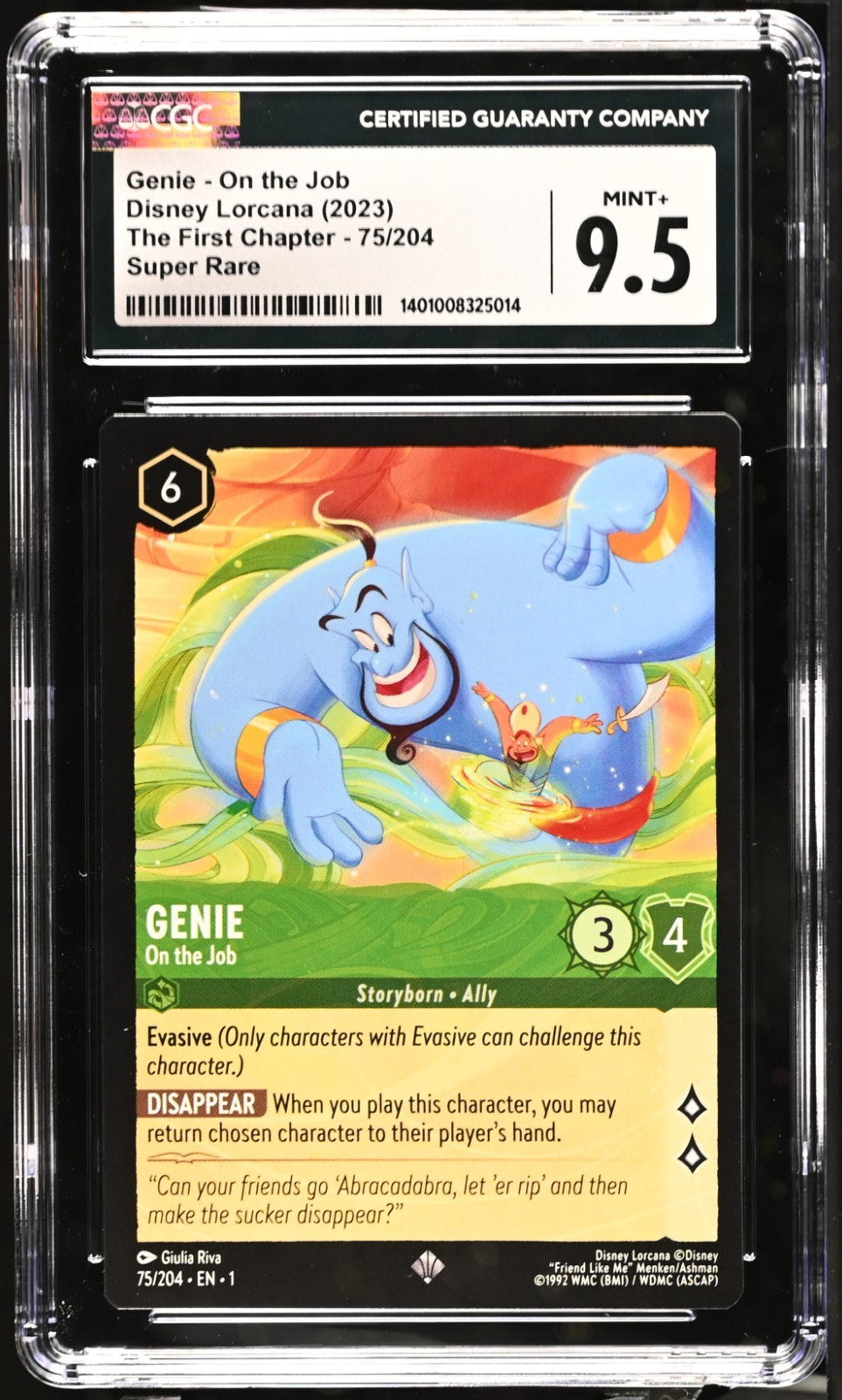 2023 Disney Lorcana The First Chapter Genie #75/204 CGC 9.5