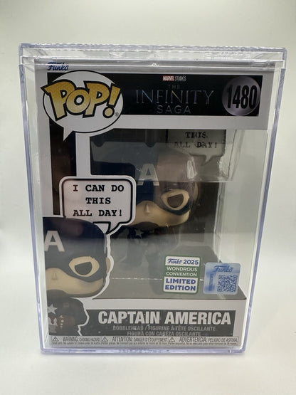 Funko Pop! Marvel-Captain America-Wondercon-Convention Exclusive (W/Acrylic Pro)