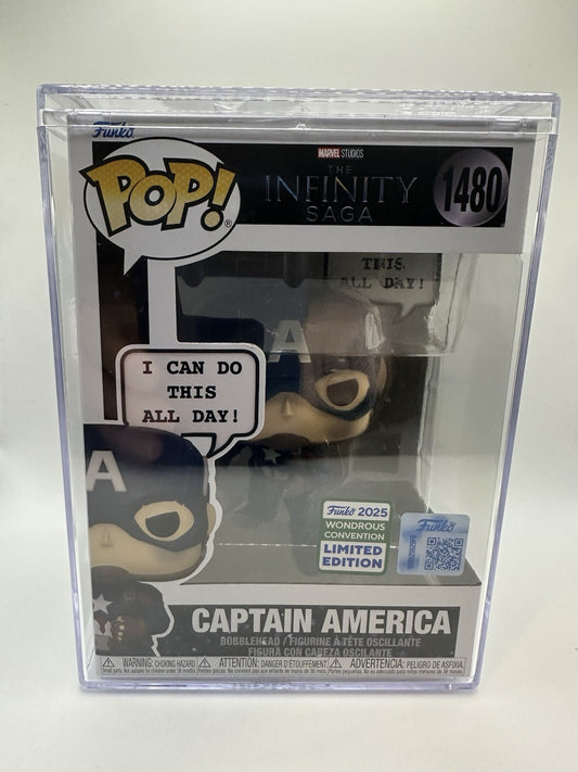 Funko Pop! Marvel-Captain America-Wondercon-Convention Exclusive (W/Acrylic Pro)