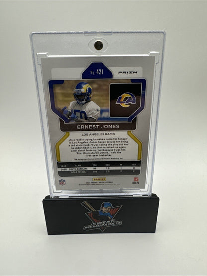 ERNEST JONES 2021 PANINI PRIZM SILVER DISCO NO HUDDLE ROOKIE AUTO RC #421